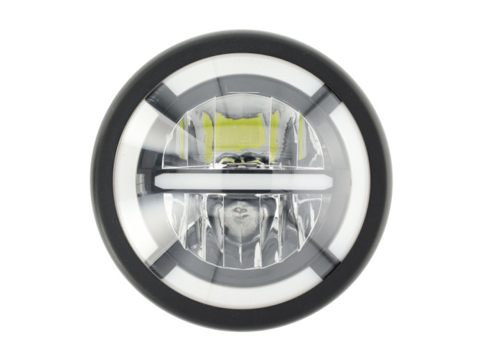 Headlight round 165mm "Angel Eye "Cross" LED 12V